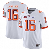 Clemson Tigers 16 Trevor Lawrence White Nike College Football Jersey Dzhi,baseball caps,new era cap wholesale,wholesale hats